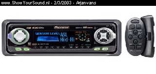 showyoursound.nl - Nog geen omschrijving !! - Arjanvans - pioneer.jpg - Head Unit: pioneer MEH-P7300R.BRHele dikke radio, echt tevreden mee.BR