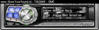 showyoursound.nl - GMC - GMC - SyS_2005_9_7_10_34_41.jpg - Ik heb me maar weer eens een nieuwe radio genomen.BRDe Alpine CDA-9835R.