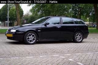 showyoursound.nl - Harbies Alfa Romeo 156 Sportwagon - Harbie - SyS_2007_10_7_0_39_23.jpg - pDit is de auto waar het om gaat. Een Alfa Romeo 156 1.8 TS Sportwagon./p