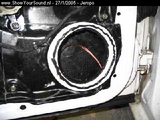 showyoursound.nl - Jeropo-sound (little less) - Jeropo - sys_60_mdf_met_kit_1.jpg - Eeste ring mdf 18mm met kit voor en achter. De luchtbellen in de bitumen zijn nu weg (links van speaker).