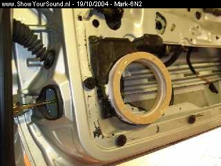 showyoursound.nl - Audio-System-exact! - Steg - Sound Quality - Mark-6N2 - 059.jpg - Ik heb een 15mm mdf ring voorop de originele speakerring gemonteerd en een 18mm mdf ring achter de speakerring gemonteerd. Daartussen een laagje kit en aan elkaar getrokken met 8 M5 bouten.