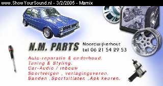 showyoursound.nl - Sound Install 205 GTI - Marnix - logo_indx.jpg - Zoals jullie aan de foto hierboven zien is de install bijna af. Maar een bezoek aan N.M. Tuning Performnce doet wonderen :). Bekijk de volgende fotos. Nogmaals hartstikke bedankt Nik!!!!!