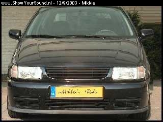 showyoursound.nl - Mikkies Polo - Mikkie - mikkie_s_polo_front.jpg - Dit is me eerste autoBRHet is een VW Polo 6N 1.6 uit 1996BR