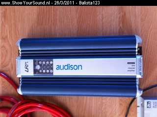 showyoursound.nl - The Bora Bora - balista123 - SyS_2011_3_26_22_44_6.jpg - pAudison LRx 1.400    Deze gaat de Polk audio MM1240 DVC aansturen op 2 Ohm met 650 rms/p
