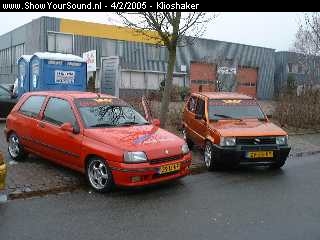 showyoursound.nl - Kove audio Demo car - klioshaker - afbeelding_184.jpg - mijn autootjes naast elkaar pff wat een werk maar wel genieten zo