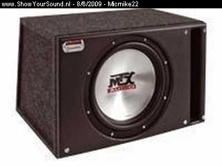 showyoursound.nl - 206 Focal / Audison / MTX - micmike22 - SyS_2009_6_8_18_23_59.jpg - pSubwoofer: strongMTX Sledgehammer 5500  12inc   4Ohm/strong/p
