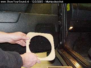 showyoursound.nl - ULTIMATE STEALTH  - The Legacy Lives On. By TEAM BOYDS. - murraydeschot - door__2.jpg - Cutting out an MDF ring to fit around the speaker rings, then ...