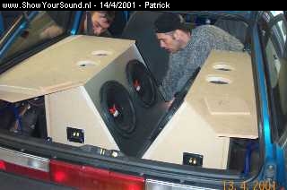 showyoursound.nl -  boombastic swift ---- NEW PICTURES----- - patrick - swiftboot9.jpg - The subwoofers in the enclosure BRwich is laminated with RVS material