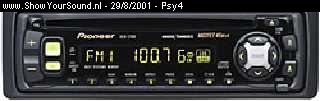showyoursound.nl - SPL Addict - High Pressure Shuttle - psy4 - deh2100.jpg - This is my source unit, quite old, but very good at usage... 4x40W, Slot-In CD